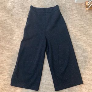 tibi tweed high waisted navy pants size 8